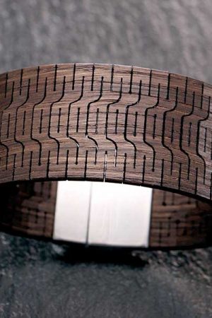 Armband aus Räuchereiche mit Edelstahl Magnetverschluss | IHM | (c) ZZdesign