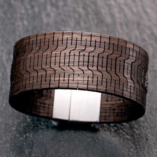 Armband aus Räuchereiche mit Edelstahl Magnetverschluss | IHM | (c) ZZdesign