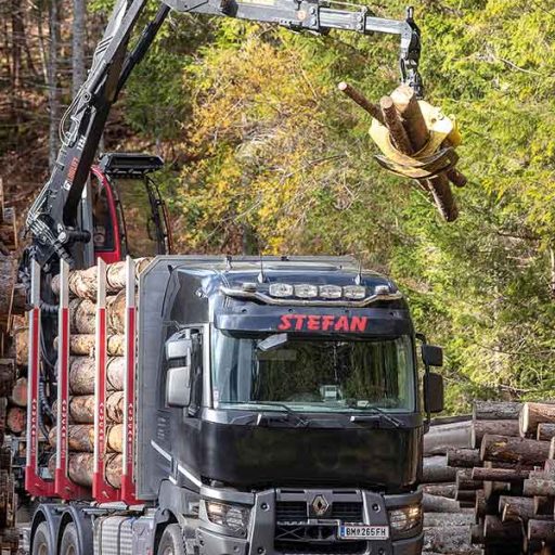 INTERNATIONALER HOLZMARKT | Mit Dreiachser  „komfortabel“ am Waldwe | grenault4_900x600 (c) Renault Trucks, Volvo Group Austria