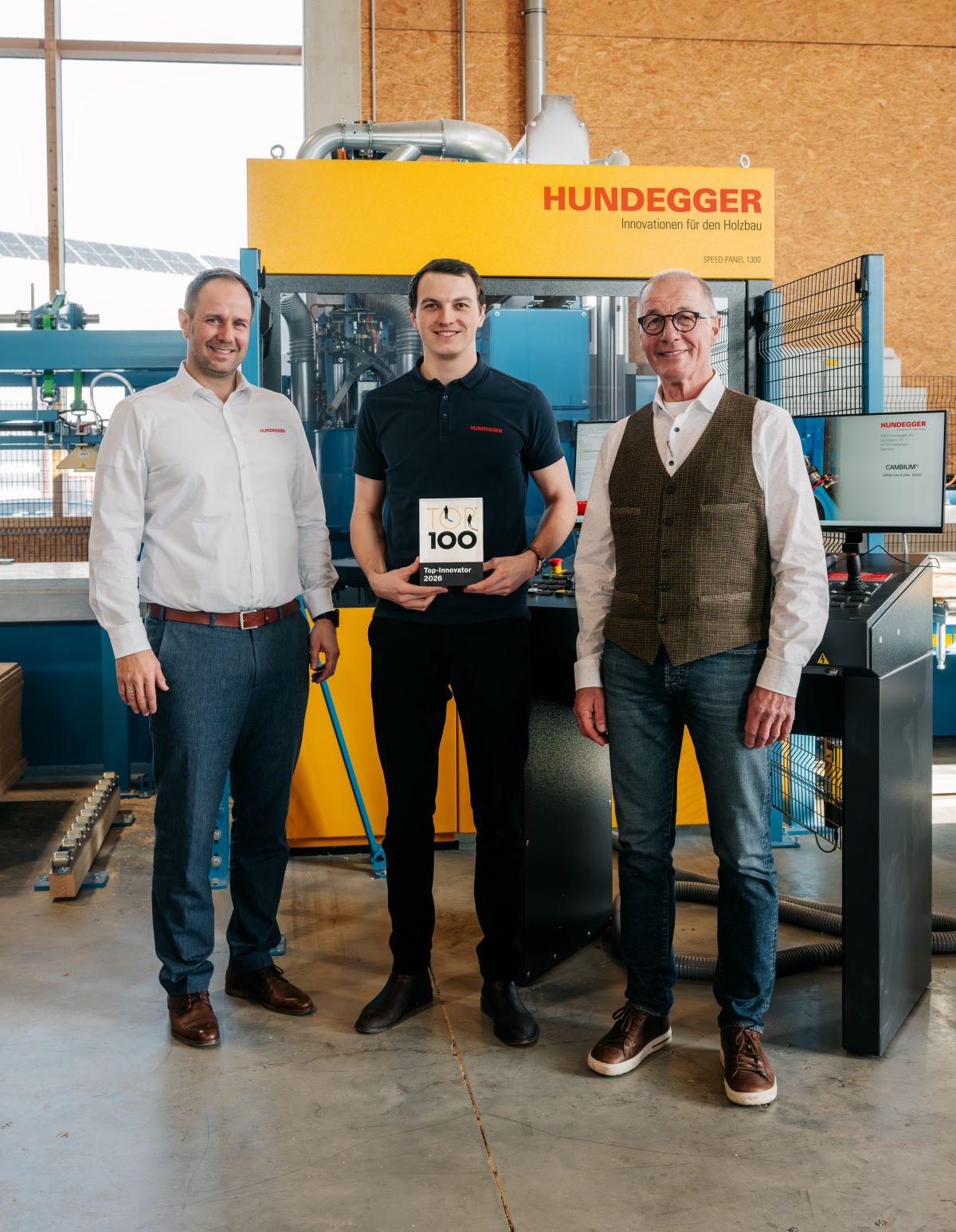 Die Hans Hundegger AG aus Hawangen ist mit dem TOP 100-Siegel 2026 ausgezeichnet worden. (c) Hundegger